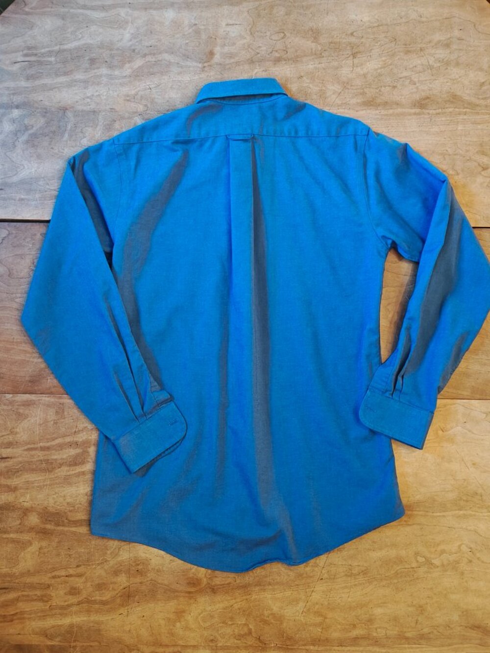 Vintage Barrington Blue Wrinkle Free Oxford Shirt Mens 15.5 34/35 Made in USA - Picture 9 of 11